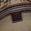 FENDI Zucca Canvas Mamma Baguette Shoulder Bag Brown Black Auth 212955A-18