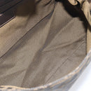 FENDI Zucca Canvas Mamma Baguette Shoulder Bag Brown Black Auth 212955A-19