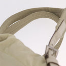 PRADA Backpack Nylon Beige Silver Auth 212961-13