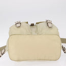 PRADA Backpack Nylon Beige Silver Auth 212961-15