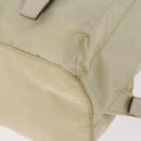 PRADA Backpack Nylon Beige Silver Auth 212961-17