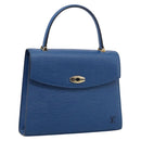 LOUIS VUITTON Epi Malesherbes Hand Bag Blue M52375 LV Auth 212964-1