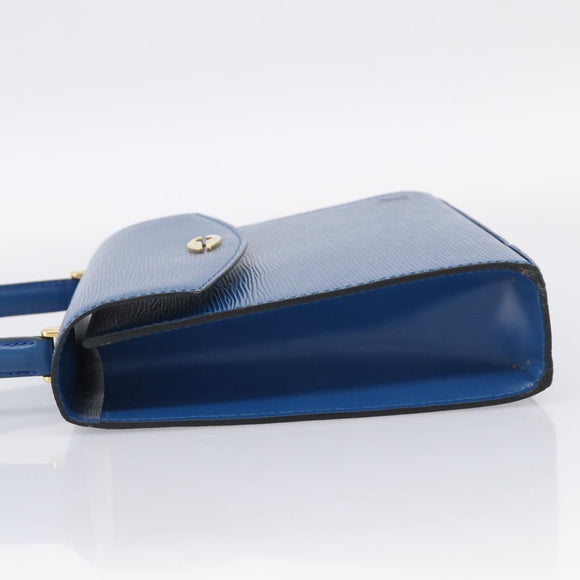 LOUIS VUITTON Epi Malesherbes Hand Bag Blue M52375 LV Auth 212964
