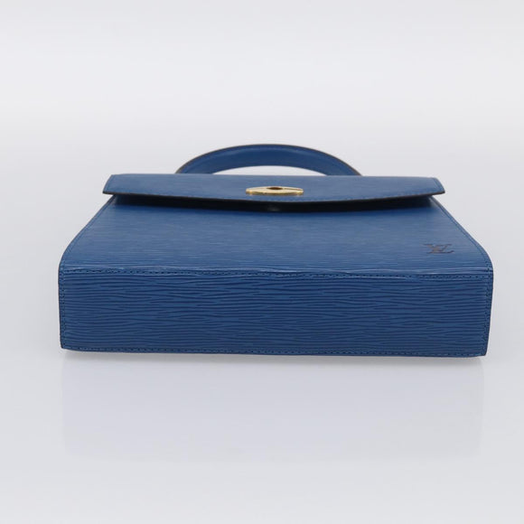 LOUIS VUITTON Epi Malesherbes Hand Bag Blue M52375 LV Auth 212964