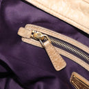 Miu Miu Hand Bag Leather 2way Beige Gold Auth 212969-23