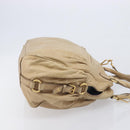 Miu Miu Hand Bag Leather 2way Beige Gold Auth 212969-4