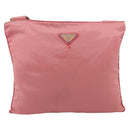 PRADA Shoulder Bag Nylon Pink Silver Auth 212970-2