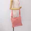 PRADA Shoulder Bag Nylon Pink Silver Auth 212970-22