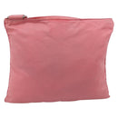 PRADA Shoulder Bag Nylon Pink Silver Auth 212970-3