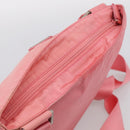 PRADA Shoulder Bag Nylon Pink Silver Auth 212970-6