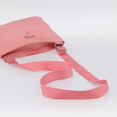 PRADA Shoulder Bag Nylon Pink Silver Auth 212970-7