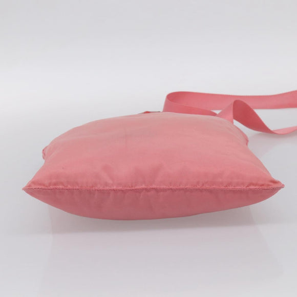 PRADA Shoulder Bag Nylon Pink Silver Auth 212970