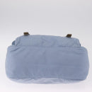 PRADA Shoulder Bag Nylon Light Blue Silver Auth 212972A-13