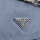 PRADA Shoulder Bag Nylon Light Blue Silver Auth 212972A-18