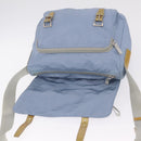 PRADA Shoulder Bag Nylon Light Blue Silver Auth 212972A-21
