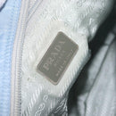 PRADA Shoulder Bag Nylon Light Blue Silver Auth 212972A-26