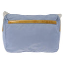 PRADA Shoulder Bag Nylon Light Blue Silver Auth 212972A-3