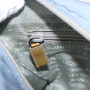 PRADA Shoulder Bag Nylon Light Blue Silver Auth 212972A-30