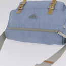 PRADA Shoulder Bag Nylon Light Blue Silver Auth 212972A-7