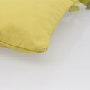PRADA Shoulder Bag Nylon Yellow Silver Auth 212976-12