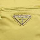 PRADA Shoulder Bag Nylon Yellow Silver Auth 212976-14