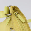 PRADA Shoulder Bag Nylon Yellow Silver Auth 212976-16