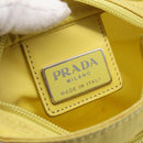 PRADA Shoulder Bag Nylon Yellow Silver Auth 212976-17