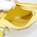 PRADA Shoulder Bag Nylon Yellow Silver Auth 212976-18