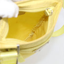 PRADA Shoulder Bag Nylon Yellow Silver Auth 212976-19