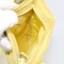 PRADA Shoulder Bag Nylon Yellow Silver Auth 212976-20