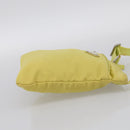 PRADA Shoulder Bag Nylon Yellow Silver Auth 212976-5