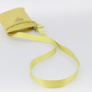 PRADA Shoulder Bag Nylon Yellow Silver Auth 212976-7