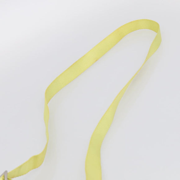 PRADA Shoulder Bag Nylon Yellow Silver Auth 212976