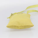 PRADA Shoulder Bag Nylon Yellow Silver Auth 212976-9
