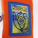 LOEWE Irohebe Nature Neck Pouch Shoulder Bag Canvas Blue Silver Auth 212977M-17