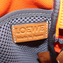 LOEWE Irohebe Nature Neck Pouch Shoulder Bag Canvas Blue Silver Auth 212977M-18