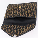 Christian Dior Trotter Canvas Clutch Bag Navy Gold Auth 213001-13