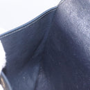 Christian Dior Trotter Canvas Clutch Bag Navy Gold Auth 213001-19