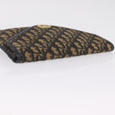 Christian Dior Trotter Canvas Clutch Bag Navy Gold Auth 213001-6