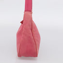 PRADA Hand Pouch Hand Bag Nylon Pink Silver Auth 213002-4