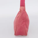 PRADA Hand Pouch Hand Bag Nylon Pink Silver Auth 213002-5