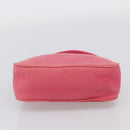 PRADA Hand Pouch Hand Bag Nylon Pink Silver Auth 213002-9