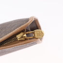 CELINE Macadam Canvas Clutch Bag PVC Leather Brown Gold Auth 213004A-13