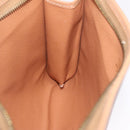 CELINE Macadam Canvas Clutch Bag PVC Leather Brown Gold Auth 213004A-18
