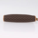 CELINE Macadam Canvas Clutch Bag PVC Leather Brown Gold Auth 213004A-7