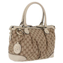 GUCCI GG Canvas Hand Bag Beige Gold 247902 Auth 213008-1