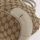 GUCCI GG Canvas Hand Bag Beige Gold 247902 Auth 213008-13