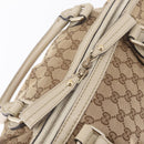 GUCCI GG Canvas Hand Bag Beige Gold 247902 Auth 213008-18