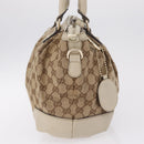 GUCCI GG Canvas Hand Bag Beige Gold 247902 Auth 213008-6