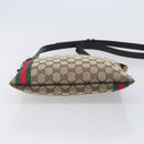 GUCCI GG Canvas Web Sherry Line Shoulder Bag Beige Gold 144388 Auth 213011A-10